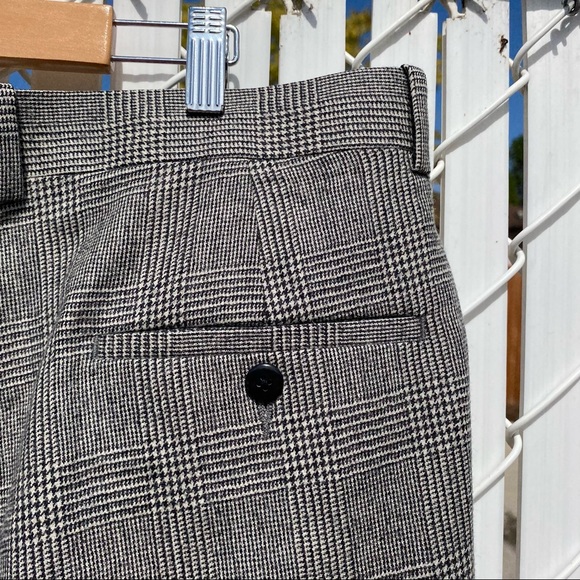 Men’s Plaid Wool Cashmere Blend Dress Pants - Picture 4 of 6